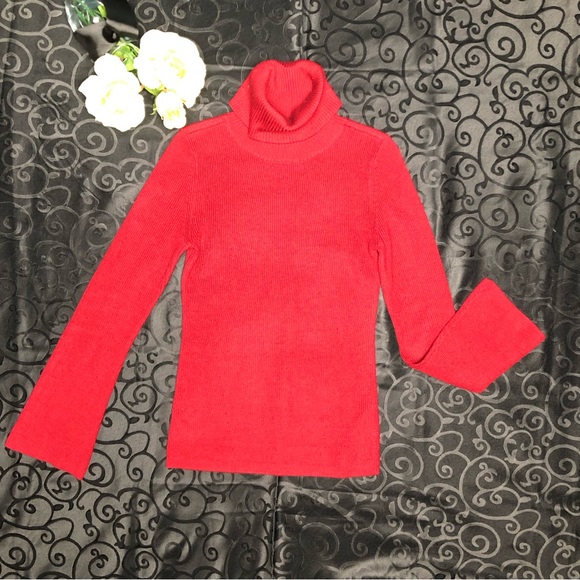 White House Black Market (WHBM) Bell Sleeve Turtleneck Sweater - Picture 5 of 10
